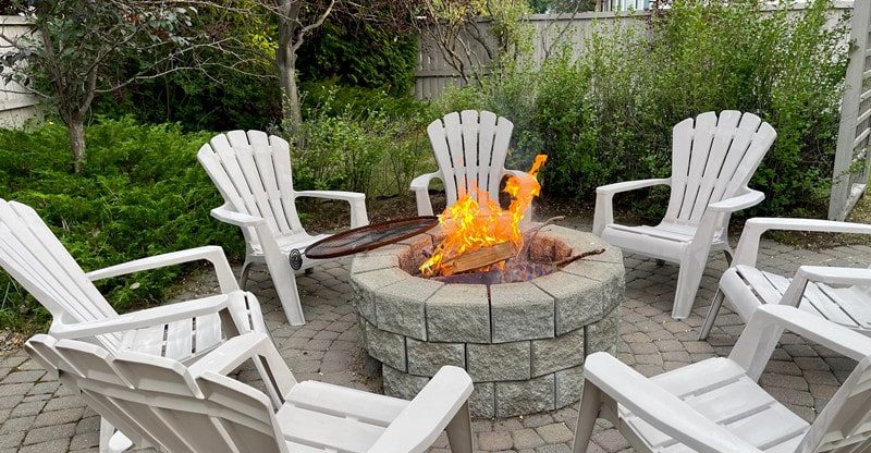 add a fire table to your backyard