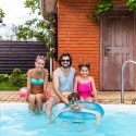 family love backyard swimming pool